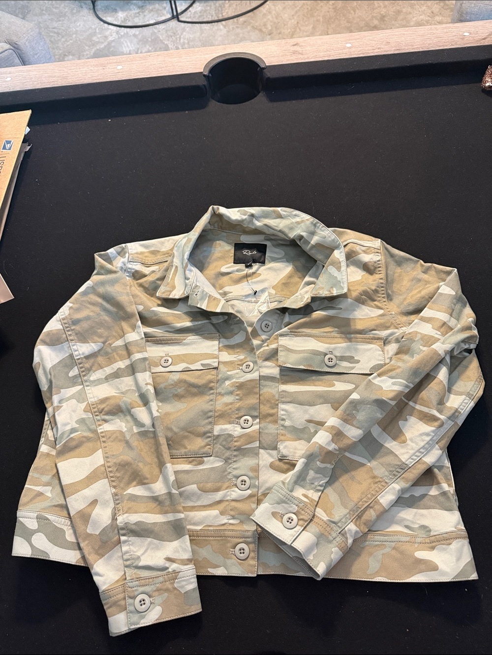 Rails Camouflage Shirt Jacket in Tan and Olive